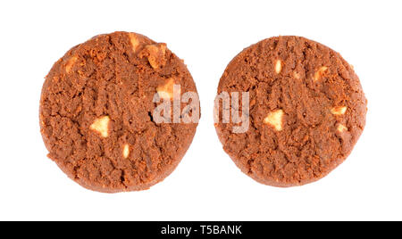 chocolate butter cookie isolated on white background Stock Photo
