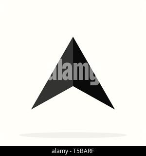 Gps navigation background. Road map isolated on white with blue pointer. Vector illustration.EPS 10 Stock Vector