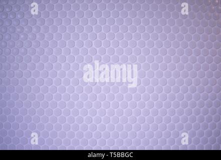 White round tiles on wall, backdrop or splashback Stock Photo