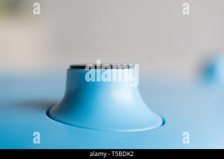 Black pin button. White blank badge pin brooch Stock Photo