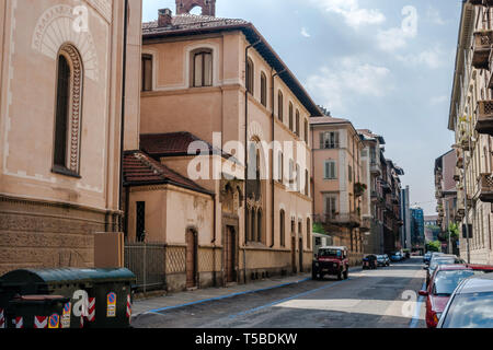 A street in Turin (Via Federico Campana), Italy Stock Photo