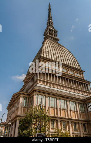 The Mole Antonelliana is a major landmark building in Turin, Italy, named after its architect, Alessandro Antonelli. Stock Photo