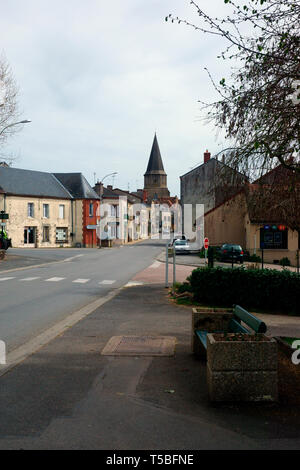 CHURCH, EGLISE DE MAGNAC LAVAL Stock Photo