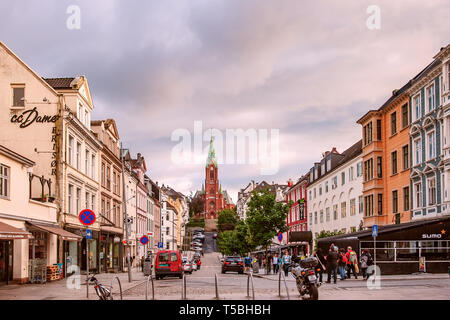 Bergen, Norway-July 30, 2013: Church of St. John Bergen Sightseeing In Bergen Stock Photo