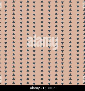 Dusty pink simple triangle seamless pattern texture. Stock Vector