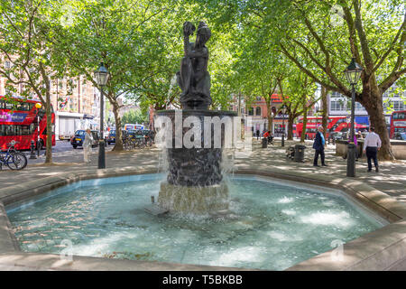 The 'Venus' fountain in Sloane Square, Chelsea, Royal Borough of Kensington and Chelsea, London, England, United Kingdom Stock Photo