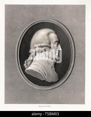 Adam Smith (1723-1790), portrait etching by William Holl, 19th Century, after James Tassie Stock Photo