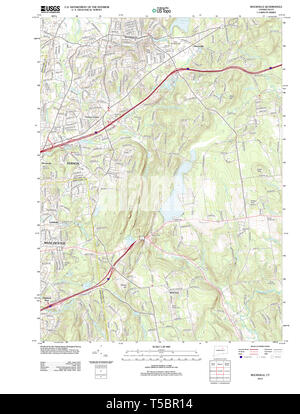 USGS TOPO Map Connecticut CT Rockville 20120523 TM Restoration Stock Photo