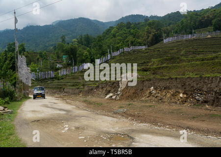 Way to Rumtek Monastery near Gangtok,Sikkim,India Stock Photo