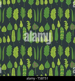 Seamless pattern with tropical leaves Stock Vector