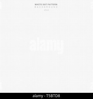 Abstract white dots pattern on gray background. Circles seamless texture. Halftone dotted. Vector illustration Stock Vector