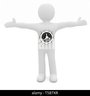 3D man - safe Stock Photo