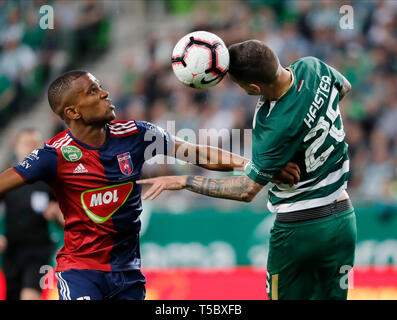 BUDAPEST, HUNGARY - APRIL 2: Marcel Heister of MOL Fehervar FC