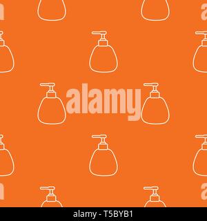 Dispenser pump cosmetic pattern vector orange Stock Vector