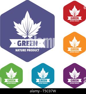 Eco earth icons vector hexahedron Stock Vector
