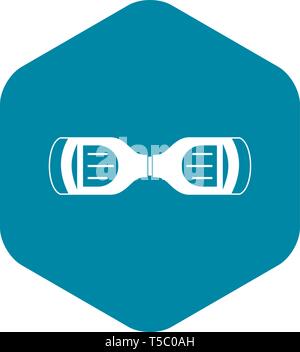Hoverboard gyro pod top view icon, simple style Stock Vector