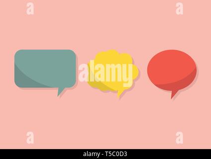 Collection of bubbles word. Vector illustration Stock Vector