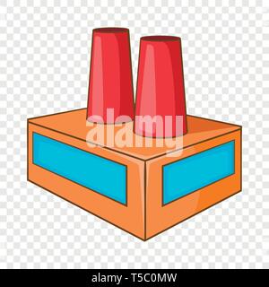 Factory icon, flat style Stock Vector