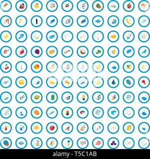 100 universal icons set, isometric 3d style Stock Vector