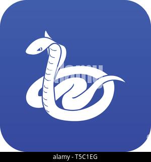 King cobra icon blue vector Stock Vector