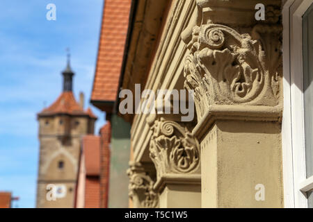 Decorative architectural element on a blurred background. Stock Photo