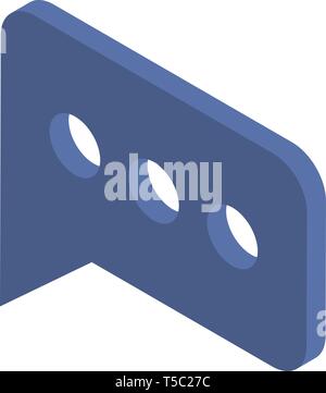 Chat symbol icon, isometric style Stock Vector