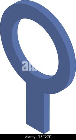 Ring symbol icon, isometric style Stock Vector