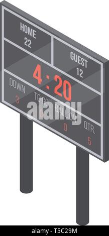 Table score icon, isometric style Stock Vector