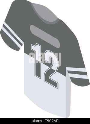 American football jersey icon, isometric style Stock Vector