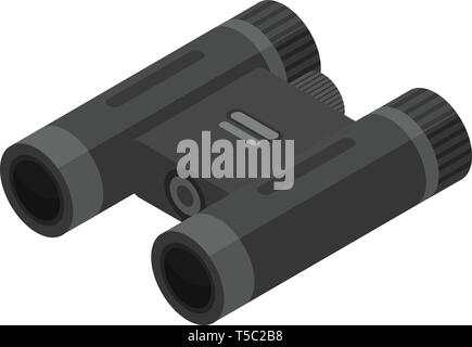 Marine binoculars icon, isometric style Stock Vector
