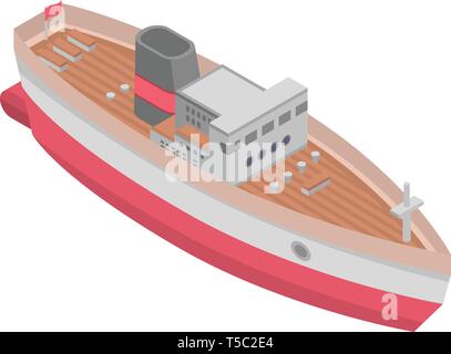 Marine ship icon, isometric style Stock Vector