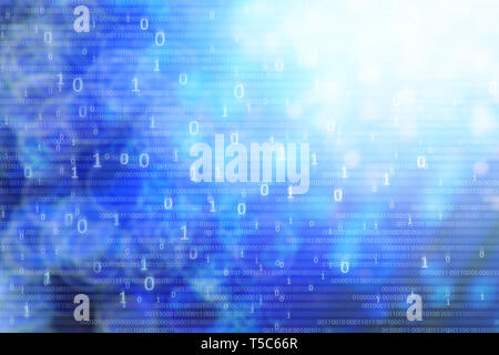 world of digital data. global connections by cyber binary information transmitted. security in digital business concepts. blue data power grid. Stock Photo
