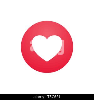 Heart shape love good emotion simple flat style vector illustration. Stock Vector