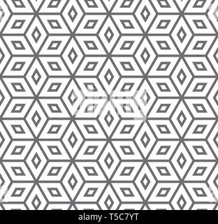 Abstract hexagonal gray seamless pattern background vector illustration Stock Vector