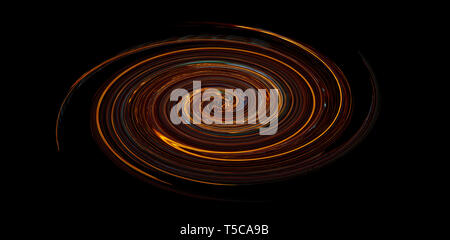 Glowing orange spiral. Abstract background. Stock Photo