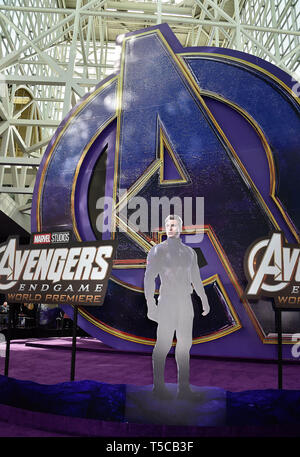 LOS ANGELES, CA - APRIL 22: Atmosphere at the world premiere Of Walt Disney Studios Motion Pictures 'Avengers: Endgame' at the Los Angeles Convention Center on April 22, 2019 in Los Angeles, California. Stock Photo