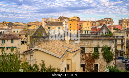 Corfu City Skyline of Old Town, Greece Stock Photo