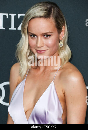 Los Angeles, United States. 22nd Apr, 2019.LOS ANGELES, CALIFORNIA, USA - APRIL 22: Actress Brie Larson wearing a Celine gown, Louboutin shoes and bag and custom Irene Neuwirth jewelry arrives at the World Premiere Of Walt Disney Studios Motion Pictures and Marvel Studios' 'Avengers: Endgame' held at the Los Angeles Convention Center on April 22, 2019 in Los Angeles, California, United States. (Photo by Xavier Collin/Image Press Agency) Credit: Image Press Agency/Alamy Live News Stock Photo