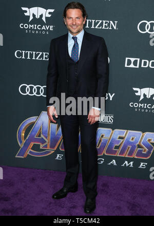 Los Angeles, United States. 22nd Apr, 2019.LOS ANGELES, CALIFORNIA, USA - APRIL 22: Actor Bradley Cooper arrives at the World Premiere Of Walt Disney Studios Motion Pictures and Marvel Studios' 'Avengers: Endgame' held at the Los Angeles Convention Center on April 22, 2019 in Los Angeles, California, United States. (Photo by Xavier Collin/Image Press Agency) Credit: Image Press Agency/Alamy Live News Stock Photo