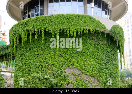 Chongqin, Chongqin, China. 24th Apr, 2019. Chongqing, CHINA-A hot pot shaped building can be seen in southwest ChinaÃ¢â‚¬â„¢s Chongqing. Credit: SIPA Asia/ZUMA Wire/Alamy Live News Stock Photo