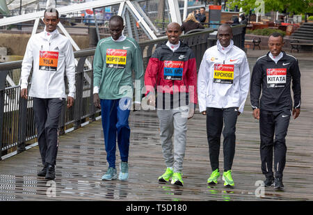 London, UK. 24th Apr 2019. Virgin Money London Marathon Photocall Credit: Ian Davidson/Alamy Live News Stock Photo
