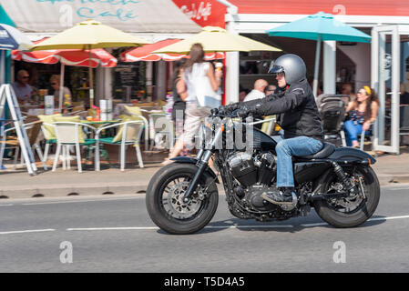 Harley Davidson Sportster Forty Eight motorbike at the Southend Shakedown Resurrection motorcycle rally event, Southend on Sea, Essex, UK Stock Photo