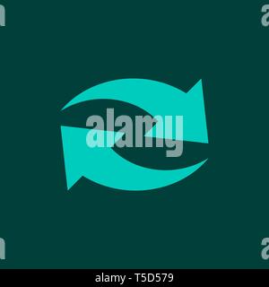 Arrow, refresh update icon flat vector Stock Vector