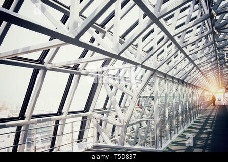 Futuristic detail of Kyoto station in Japan Stock Photo