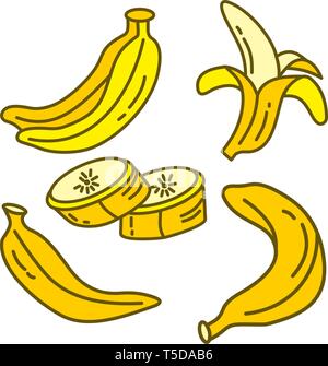 Banana Fruit Design Graphic Template Vector Stock Vector