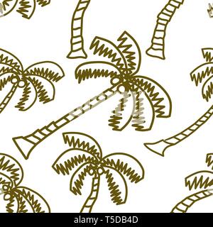 Coconut Pattern Seamless Vector Template Stock Vector
