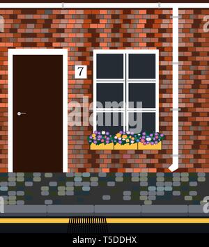 Provence style house. Vintage building facade. Vector illustration. Stock Vector