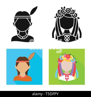 Vector design of imitator and resident sign. Collection of imitator and culture stock vector illustration. Stock Vector