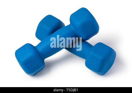 Two of dumbbells Isolated on white background Stock Photo