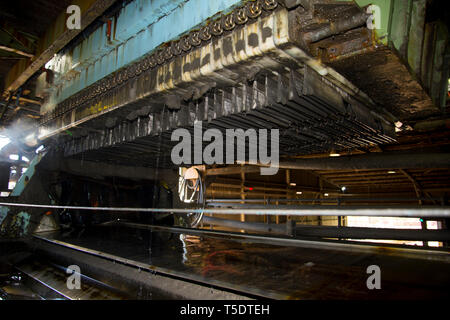 Electrolysis Cells in Mineral Processing Stock Photo